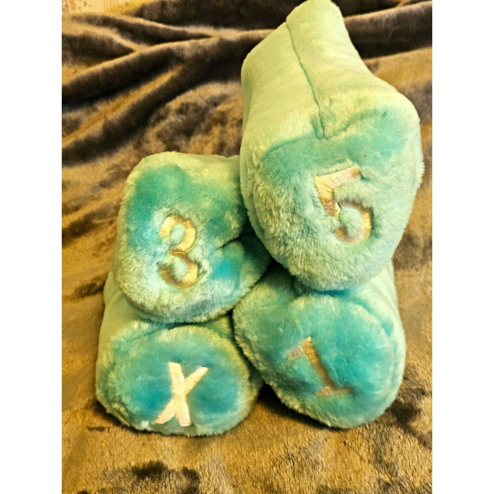 Vintage Light Blue Plush Golf Iron Head Covers Set 4pc Numbered 1 3 5 X